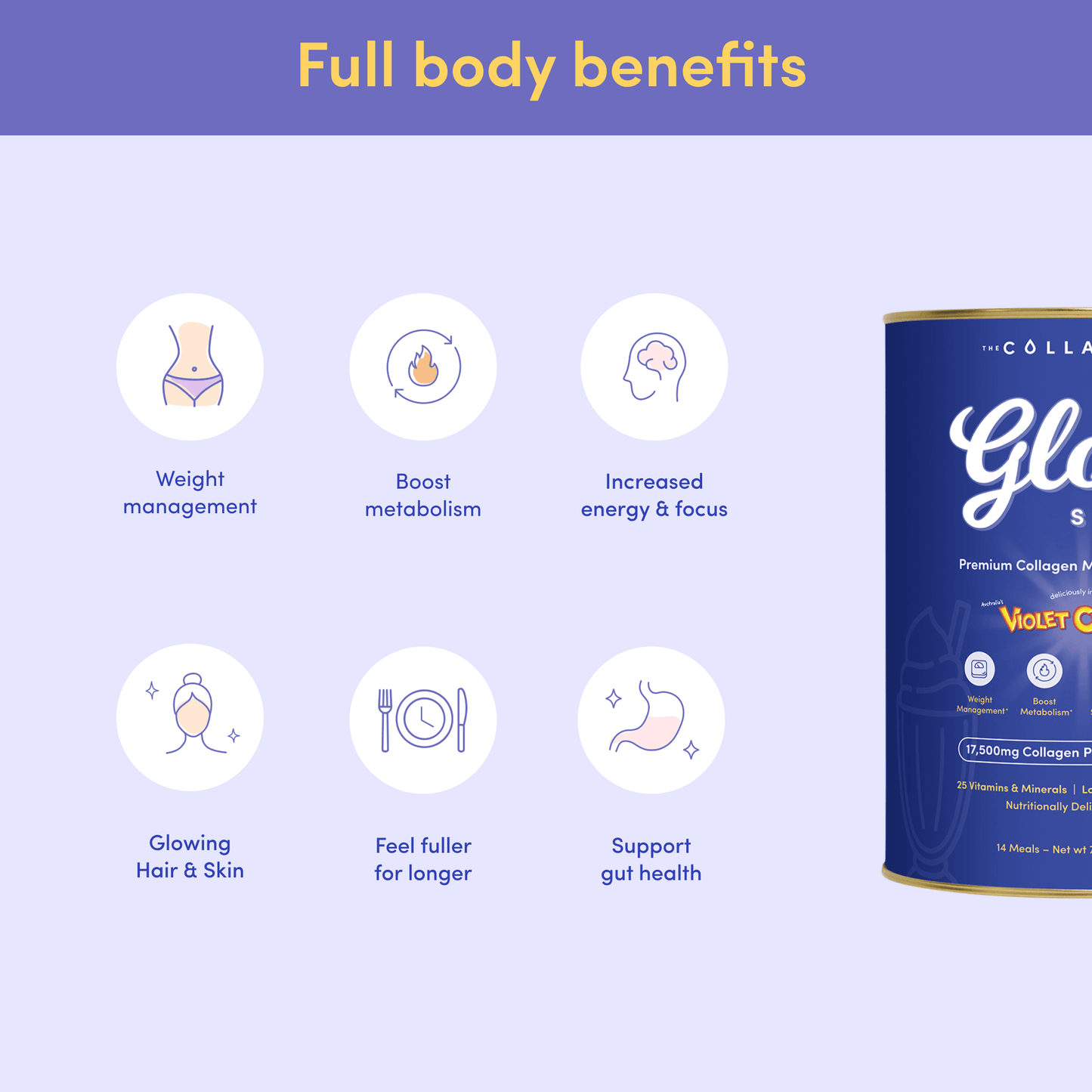 Violet Crumble Collagen Meal Replacement - 784g